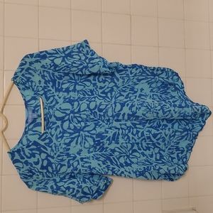 Blueginger Women's Short Sleeved Tunic Blouse Size S